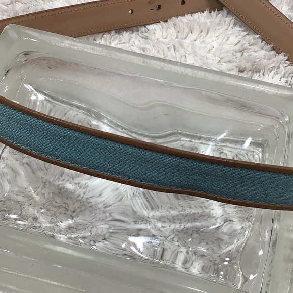 Doncaster aqua/tan belt Italy 09BT29 - Picture 5 of 7